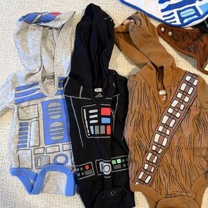 Star Wars Kids Bodysuits - Gray, Black, Brown